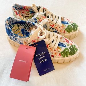 NWT Farm Rio Copacabana Platform Sneakers Shoes Lace up US 6.5